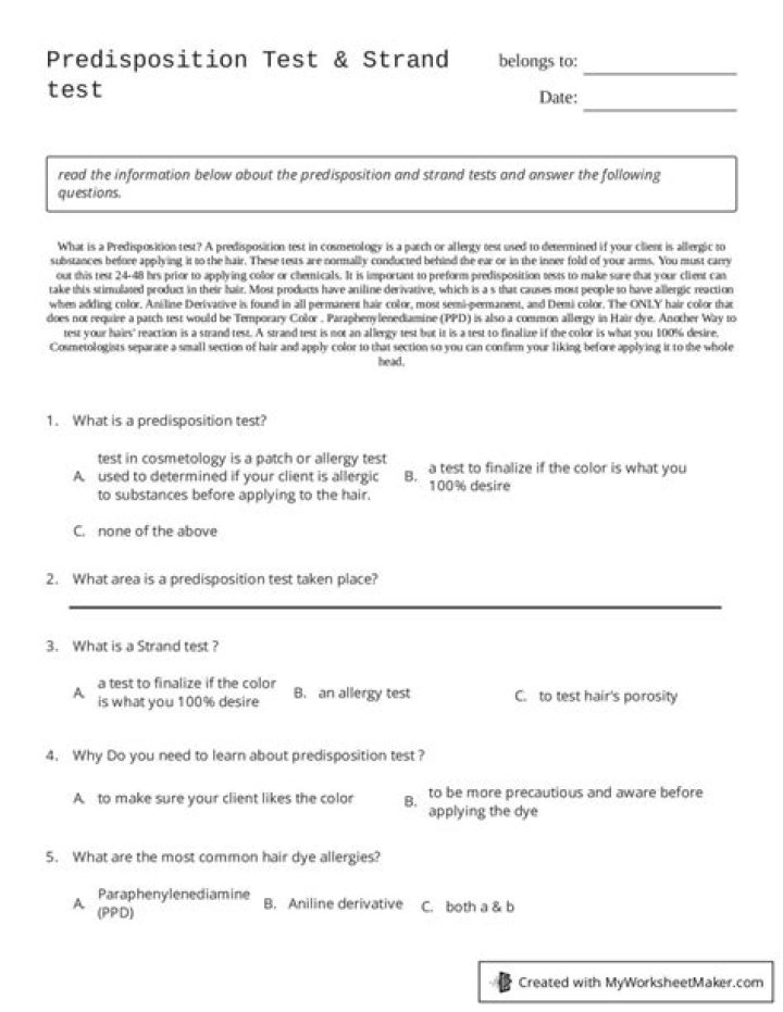 What is a predisposition test